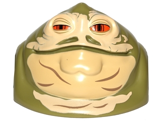 Body SW Hutt Adult - Torso and Head with Tan Face, Orange Eyes and Dark Tan Wrinkles Pattern