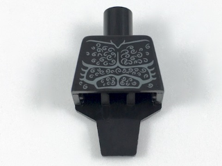 Torso, Modified Short with Ridged Armor with Bare Chest with Muscles Outline and White Chest Hair Pattern