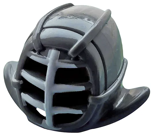 Minifigure, Headgear Helmet Ninjago Kendo with White Grille Mask Pattern