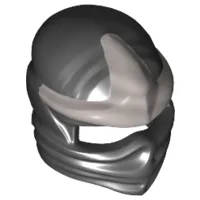 Minifigure, Headgear Ninjago Wrap Type 1 with Silver 3 Point Emblem Pattern