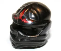 Minifigure, Headgear Ninjago Wrap Type 1 with Dark Red, Metallic Magenta and Neon Green Crystals Earth Energy Pattern