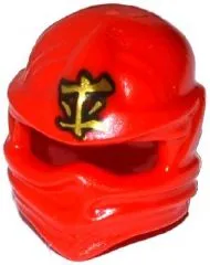 Minifigure, Headgear Ninjago Wrap Type 1 with Gold Ninjago Logogram 'Fire' Pattern