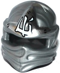 Minifigure, Headgear Ninjago Wrap Type 1 with White Ninjago Logogram 'Ice' Pattern