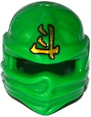 Minifigure, Headgear Ninjago Wrap Type 1 with Gold Ninjago Logogram 'Energy' Pattern