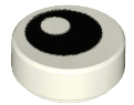 Tile, Round 1 x 1 with Black Eye with Pupil Pattern