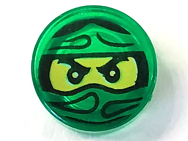 Tile, Round 1 x 1 with Ninjago Trapped Lloyd Pattern