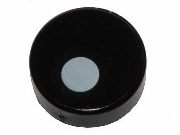 Tile, Round 1 x 1 with Small White Circle / Eye Pupil Offset Pattern