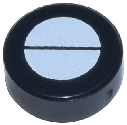 Tile, Round 1 x 1 with White Circle with Line Pattern