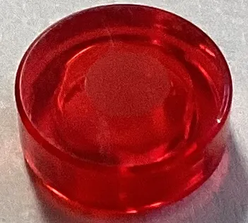 Tile, Round 1 x 1 with Red Dot Pattern