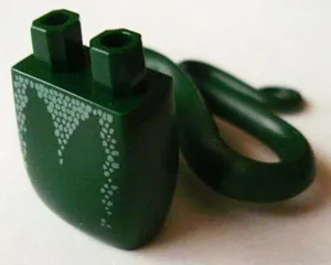 Lower Body, Serpent with Molded Flexible Rubber (Same Color) Tail and Printed White Scales Pattern