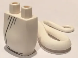 Lower Body, Serpent with Molded Flexible Rubber (Same Color) Tail and Printed Black Robe Folds Pattern