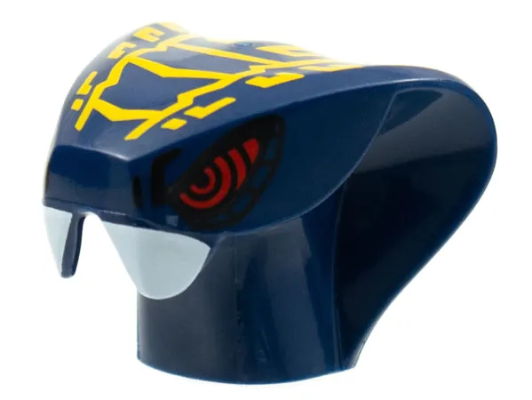 Minifigure, Head, Modified Snake with Bright Light Orange Scales Pattern (Mezmo)