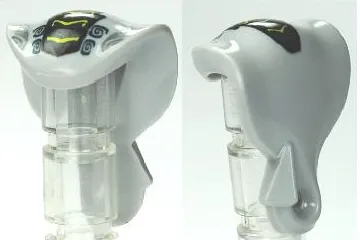 Minifigure, Headgear Hood and Tail with Dark Blue Snake Pattern