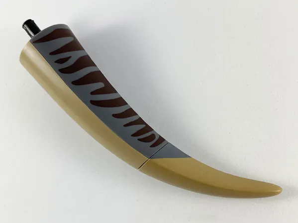 Dinosaur Tail Tyrannosaurus rex / Brachiosaurus with Black Rotation Joint Pin and Dark Bluish Gray Top with Dark Brown Stripes Pattern