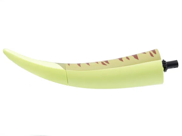 Dinosaur Tail Tyrannosaurus rex / Brachiosaurus with Black Rotation Joint Pin and Olive Green Top with Dark Red Stripes Pattern