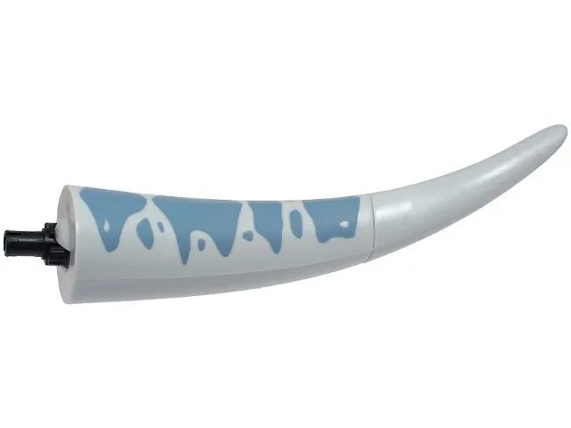 Dinosaur Tail Tyrannosaurus rex / Brachiosaurus with Black Rotation Joint Pin and Light Bluish Gray Top with Sand Blue Spots Pattern