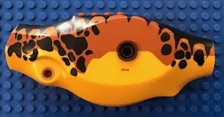 Dinosaur Body Tyrannosaurus rex with Dark Orange Top with Black Stripes and Spots Pattern