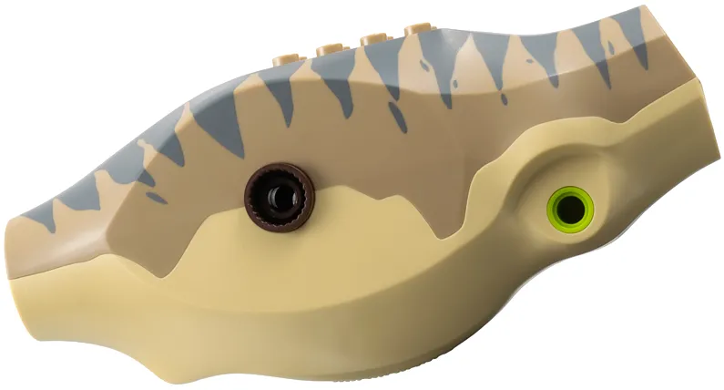 Dinosaur Body Tyrannosaurus rex with Dark Tan Top with Dark Bluish Gray Stripes Pattern