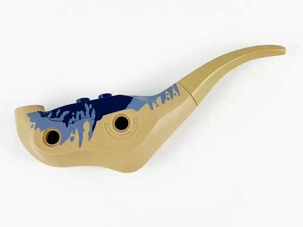 Dinosaur Body Raptor with Dark Blue Top and Sand Blue Markings Pattern