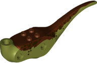 Dinosaur Body Raptor with Reddish Brown Top and Dark Brown Spots Pattern