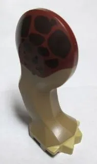 Dinosaur Leg Small (Front) Triceratops / Stegosaurus with Pin, Tan Nails and Reddish Brown and Dark Brown Pattern - Right