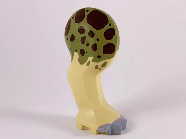 Dinosaur Leg Small (Front) Triceratops / Stegosaurus with Pin, Light Bluish Gray Claws and Olive Green and Dark Brown Pattern - Right