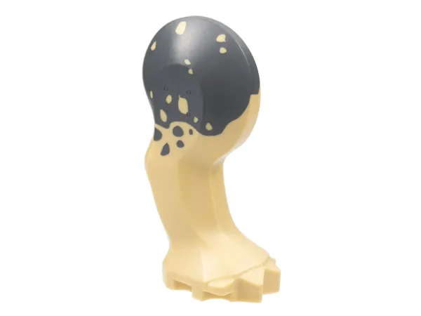 Dinosaur Leg Small (Front) Triceratops / Stegosaurus with Pin, Dark Bluish Gray Top and Spots Pattern - Right