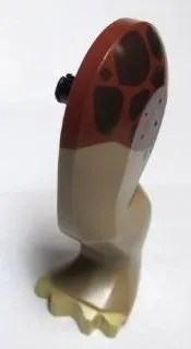 Dinosaur Leg Large (Rear) Triceratops / Stegosaurus with Pin, Tan Claws and Reddish Brown and Dark Brown Pattern - Left