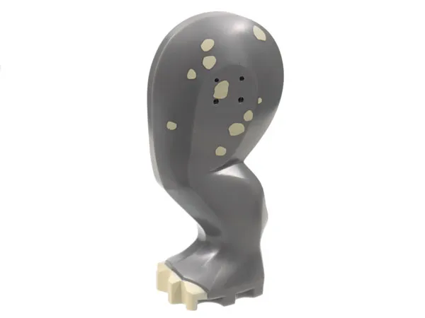 Dinosaur Leg Large (Rear) Triceratops / Stegosaurus with Pin, Tan Claws and Spots Pattern - Left