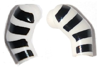 Arm, (Matching Left and Right) Pair with 4 Black Stripes Pattern