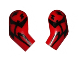 Arm, (Matching Left and Right) Pair with Black Tattoo Pattern (SW Darth Maul)