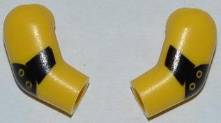 Arm, (Matching Left and Right) Pair with Black Elbow Pads Pattern