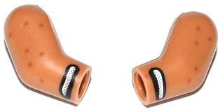 Arm, (Matching Left and Right) Pair with White Stripe Icing and Dark Orange Dots Pattern