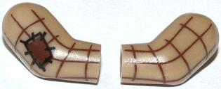 Arm, (Matching Left and Right) Pair with Patch and Brown Plaid Shirt Pattern