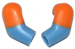 Arm, (Matching Left and Right) Pair with Molded Orange Short Sleeves  Pattern