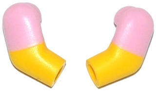 Arm, (Matching Left and Right) Pair with Molded Bright Pink Short Sleeves  Pattern