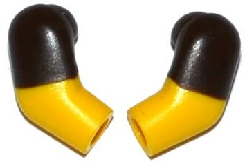 Arm, (Matching Left and Right) Pair with Molded Dark Brown Short Sleeves  Pattern