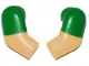 Arm, (Matching Left and Right) Pair with Molded Green Short Sleeves  Pattern