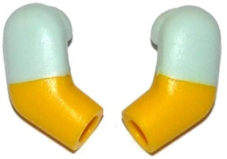 Arm, (Matching Left and Right) Pair with Molded Light Aqua Short Sleeves  Pattern