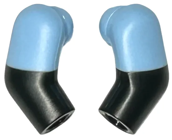 Arm, (Matching Left and Right) Pair with Molded Bright Light Blue Short Sleeves  Pattern