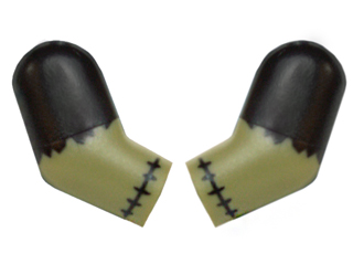 Arm, (Matching Left and Right) Pair with Black Short Sleeves and Stitches Pattern