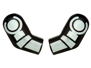 Arm, (Matching Left and Right) Pair with White Minifigure Skeleton Pattern