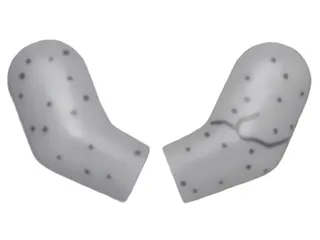 Arm, (Matching Left and Right) Pair with Speckled Stone Pattern