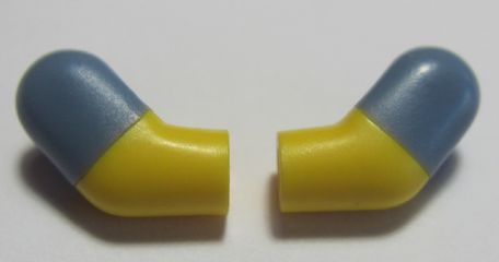 Arm, (Matching Left and Right) Pair with Molded Sand Blue Short Sleeves  Pattern