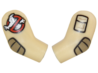Arm, (Matching Left and Right) Pair with Ghostbusters Pattern
