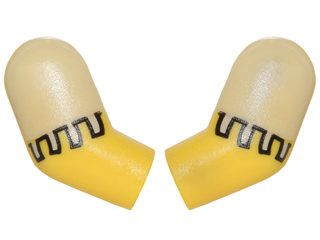 Arm, (Matching Left and Right) Pair with Tan Fringe Sleeves Pattern