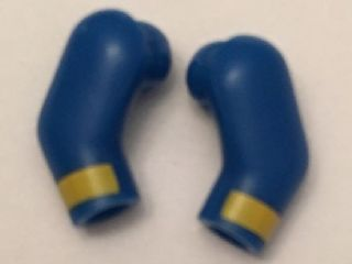 Arm, (Matching Left and Right) Pair with Yellow Stripe Pattern