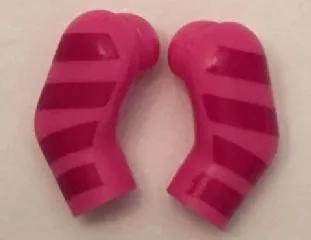 Arm, (Matching Left and Right) Pair with 4 Magenta Stripes Pattern