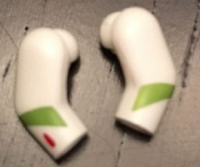 Arm, (Matching Left and Right) Pair with Lime Stripe and Red Mark on Right Pattern