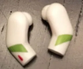 Arm, (Matching Left and Right) Pair with Lime Stripe and Red Mark on Right Pattern